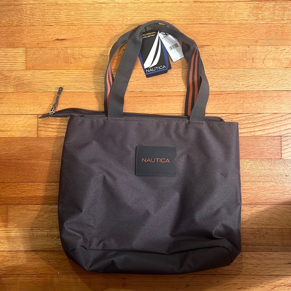 NWT Nautica Gray Tote Bag